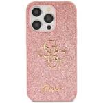 Obudowa dla telefonów komórkowych Guess Fixed Glitter 4G Metal Logo na Apple iPhone 15 Pro (GUHCP15LHG4SGP) Różowy 