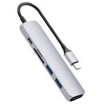 Hub USB HyperDrive BAR 6 v 1 USB-C Hub pro iPad Pro, MacBook Pro/Air (HY-HD22E-SILVER) Srebrny