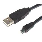 Kabel AQ Mini USB 8pin - USB 2.0 A kabel, M/M, 1,8 m (xaqcc65018) Czarny