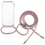 Obudowa dla telefonów komórkowych FIXED Pure Neck s růžovou šňůrkou na krk na Apple iPhone 7/8/SE (2020/2022) (FIXPUN-100-PI) przezroczysty