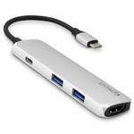 Hub USB Epico USB-C/4K HDMI, USB-C 3.0 PD 60W, 2x USB (9915112100008) Srebrny