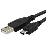 Kabel AQ Mini USB 5pin- USB 2.0 A ,M/ M, 3 m (xaqcc63030) Czarny