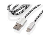 Kabel GoGEN USB / lightning, 1m, opletený, zkumavka (LIGHTN100MM24T) Srebrny