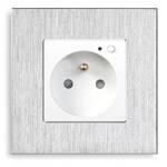 Gniazdko Smart Plug iQtech SmartLife JW04A-S, 16 A, měření spotřeby (JW04A-S) Srebrna/Aluminium