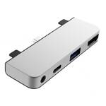 Hub USB HyperDrive pro iPad Pro USB-C/HDMI, USB3.0, USB-C, 3,5mm jack (HY-HD319E-SILVER) Srebrny