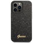 Obudowa dla telefonów komórkowych Guess Glitter Flakes Metal Logo na Apple iPhone 14 Pro Max (GUHCP14XHGGSHK) Czarny