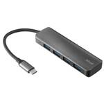 Hub USB Trust Halyx USB-C/4x USB 3.2 (23328) Srebrny