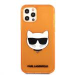 Obudowa dla telefonów komórkowych Karl Lagerfeld Choupette Head na Apple iPhone 12/12 Pro (KLHCP12MCHTRO) Pomarańczowy