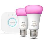 Zestaw startowy Philips Hue 9W, E27, White a Color Ambiance (2ks) + Bridge (8719514291492)