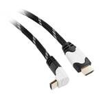 Kabel GoGEN HDMI 1.4 high speed - ethernet, 90°, M/M, 1,5m, pozłacany (GOGHDMI150MM05) Czarny
