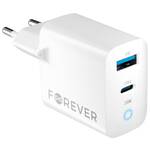 Ładowarka sieciowa Forever TC-06-20AC PD QC 1x USB-C, 1x USB, 20W (GSM171394) Biała