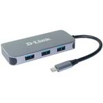 Hub USB D-Link 6v1 z USB-C na HDMI, Gigabit ethernet a Power Delivery (DUB-2335) Szary 