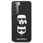 Obudowa dla telefonów komórkowych Karl Lagerfeld Saffiano K&C Heads na Samsung Galaxy S21+ 5G (KLHCS21MSAKICKCBK) Czarny