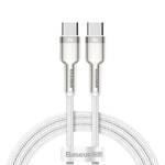Kabel Baseus Cafule Series USB-C/USB-C 100W 2m (CATJK-D02) Biały