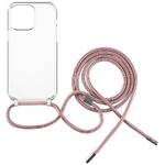 Obudowa dla telefonów komórkowych FIXED Pure Neck s růžovou šňůrkou na krk na Apple iPhone 14 Pro (FIXPUN-930-PI) przezroczysty