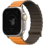 Pasek wymienny Uniq Revix Premium Edition Reversible na Apple Watch 42/44/45/49mm (UNIQ-45MM-REVPSORGKAK) Pomarańczowy/Khaki