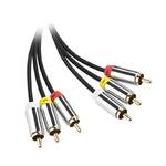 Kabel GoGEN 3x Cinch / 3x Cinch, 5m, pozlacené konektory (3CINCH500MM01) Czarny