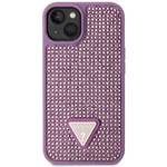 Obudowa dla telefonów komórkowych Guess Rhinestones Triangle Metal Logo na Apple iPhone 14 (GUHCP14SHDGTPU) Purpurowy
