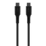 Kabel FIXED Liquid silicone USB-C/USB-C s podporou PD, 60W, 0,5m (FIXDLS-CC05-BK) Czarny