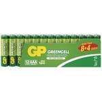 Bateria cynkowo węglowe GP Greencell AAA (R03), 12 ks (B1210F)