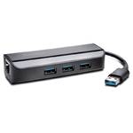 Hub USB KENSINGTON USB 3.0/ RJ45, 3xUSB 3.0 (K33982WW) Czarny