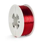 Wkład do piór (filament) Verbatim PET-G 1,75 mm pro 3D tiskárnu, 1kg, transparentní (55054) Czerwona