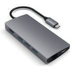 Hub USB Satechi USB-C Multi-Port Adapter (HDMI 4K, 3x USB 3.0, USB-C, MicroSD, SD, Ethernet V2) (ST-TCMA2M) Szara