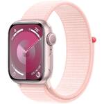 Inteligentny zegarek Apple Watch Series 9 GPS 41mm pouzdro z růžového hliníku - světle růžový provlékací sportovní řemínek (MR953QC/A)