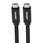 Kabel Avacom USB-C/USB-C, 60W, 1m (DCUS-TPCC-10K60W) Czarny