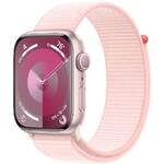Inteligentny zegarek Apple Watch Series 9 GPS 45mm pouzdro z růžového hliníku - světle růžový provlékací sportovní řemínek (MR9J3QC/A)