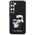 Obudowa dla telefonów komórkowych Karl Lagerfeld Saffiano Karl and Choupette NFT na Samsung Galaxy S23 (KLHCS23SSANKCPK) Czarny
