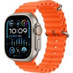 Inteligentny zegarek Apple Watch Ultra 2 GPS + Cellular, 49mm pouzdro z titanu - oranžový oceánský řemínek (MREH3CS/A)