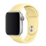 Pasek wymienny FIXED Silicone Strap na Apple Watch 38/40/41 mm - světle žlutý (FIXSST-436-LIYE)