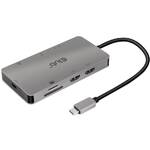 Hub USB Club3D USB-C 8-in-1 2x HDMI, 2x USB-A, RJ45, SD/Micro SD, USB-C (CSV-1593) Czarny