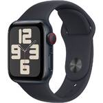 Inteligentny zegarek Apple Watch SE 2023 GPS + Cellular 40mm pouzdro z temně inkoustového hliníku - temně inkoustový sportovní řemínek - S/M (MRG73QC/A)