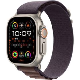 Apple Watch Ultra 2 GPS + Cellular, 49mm pouzdro z titanu - indigový alpský tah - L (MREW3CS/A)