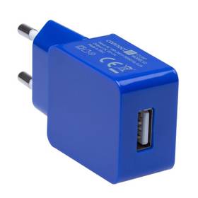 Ładowarka sieciowa Connect IT COLORZ USB, 1A (CI-597) Niebieska