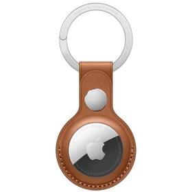 Apple AirTag kožená kľúčenka - sedlovo hnedá