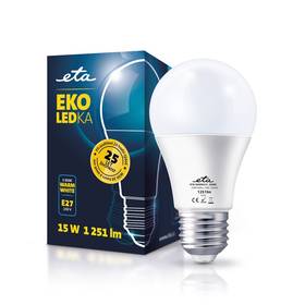 Żarówka LED ETA EKO LEDka klasik, 15W, E27, teplá bílá (A60-PR-1521-16A)