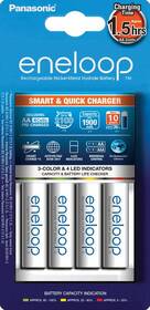 Panasonic Eneloop Smart-Quick Charger pro AA,AAA + 4x Panasonic Eneloop 1900mAh (K-KJ55MCC40E) biela