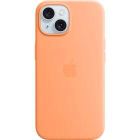 Obudowa dla telefonów komórkowych Apple Silicone Case s MagSafe pro iPhone 15 - sorbetově oranžový (MT0W3ZM/A)