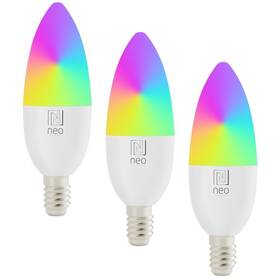 IMMAX NEO SMART LED E14 6W RGB+CCT barevná a bílá, stmívatelná, WiFi, 3ks (07716C)