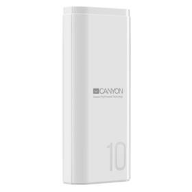 Powerbank Canyon 10000 mAh. USB-C (CNE-CPB010W) Biała