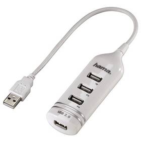 Hama USB 2.0 / 4x USB 2.0 (39788) bílý (lehce opotřebené 8801593457)