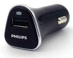 Zasilacz samochodowy Philips DLP2359, 1x USB, 2,1A (Phil-DLP2359/10) Czarna