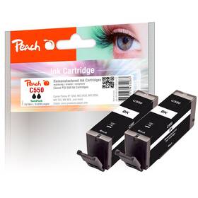 Peach Canon PG-550 TwinPack, 2x330 stran (320122) černá