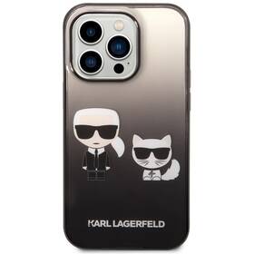 Karl Lagerfeld Gradient Karl and Choupette na Apple iPhone 14 Pro (KLHCP14LTGKCK) čierny