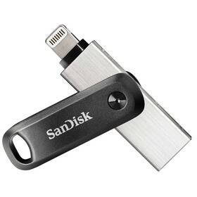 SanDisk iXpand Drive Go 128GB, USB 3.0/Lightning (SDIX60N-128G-GN6NE) černý/stříbrný