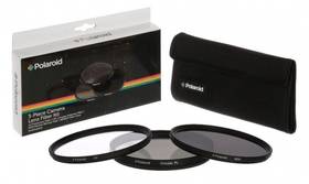 Filtr Polaroid 55mm (UV MC, CPL, ND9), set 3ks (PL3FILND55) černý