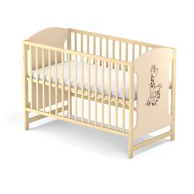 Drewniane łóżeczko dla dziecka Baby Sky MIKI 101 sosna